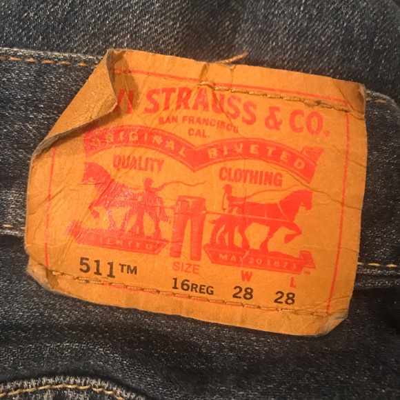 LEVI’S 511 Boys Skinny Jeans Size 16 - Picture 2 of 4